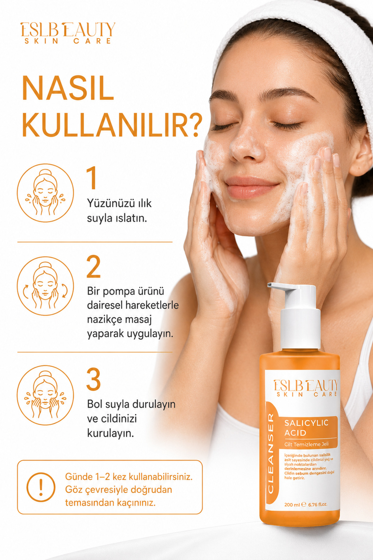 Salisilik Asit Yüz Yıkama Jeli 200 ml – Gözenek Arındırıcı, Akne & Siyah Nokta Karşıtı — 2131421 — تصویر 5 از 6