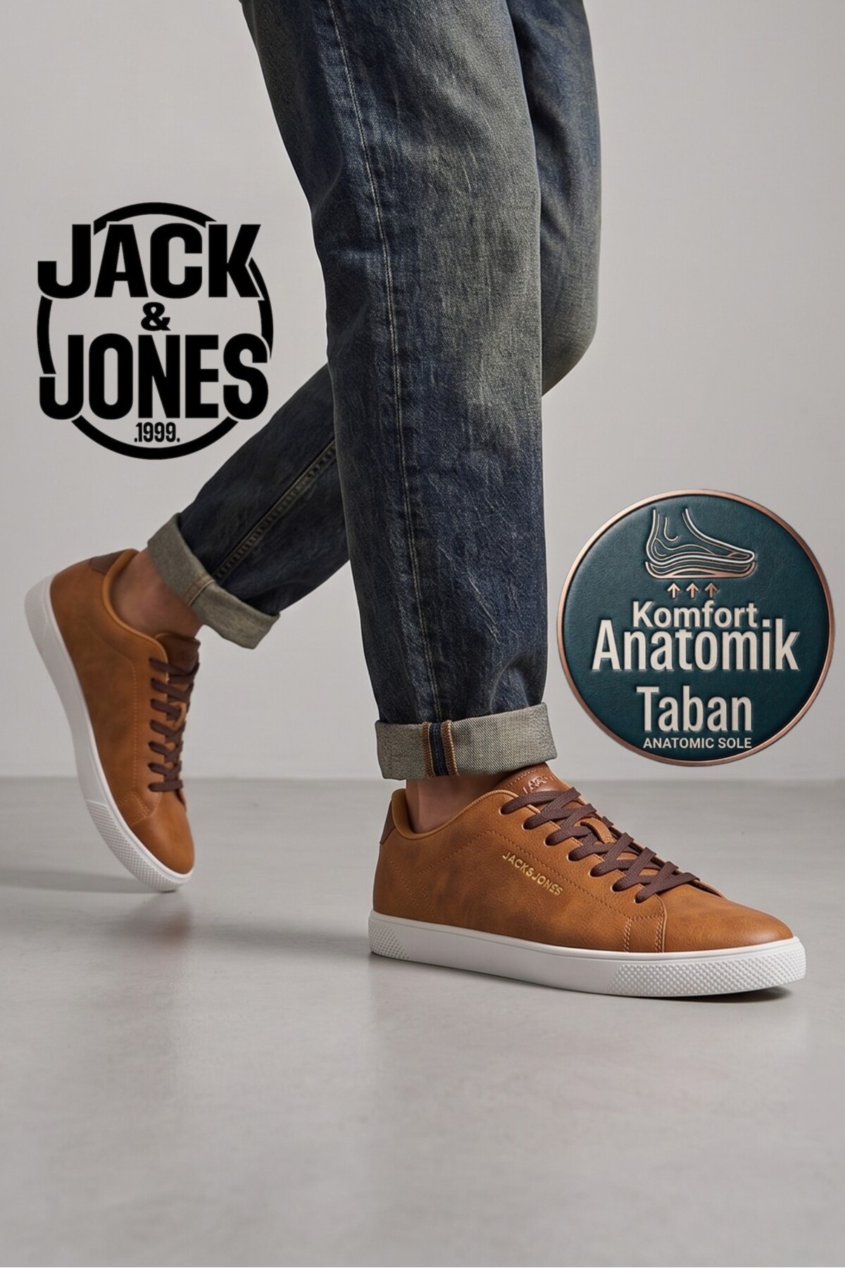 کفش ورزشی مردانه جک جونز مدل Jfwboss PU کد 12203642 جک اند جونز کفش اسنیکر Jack & Jones