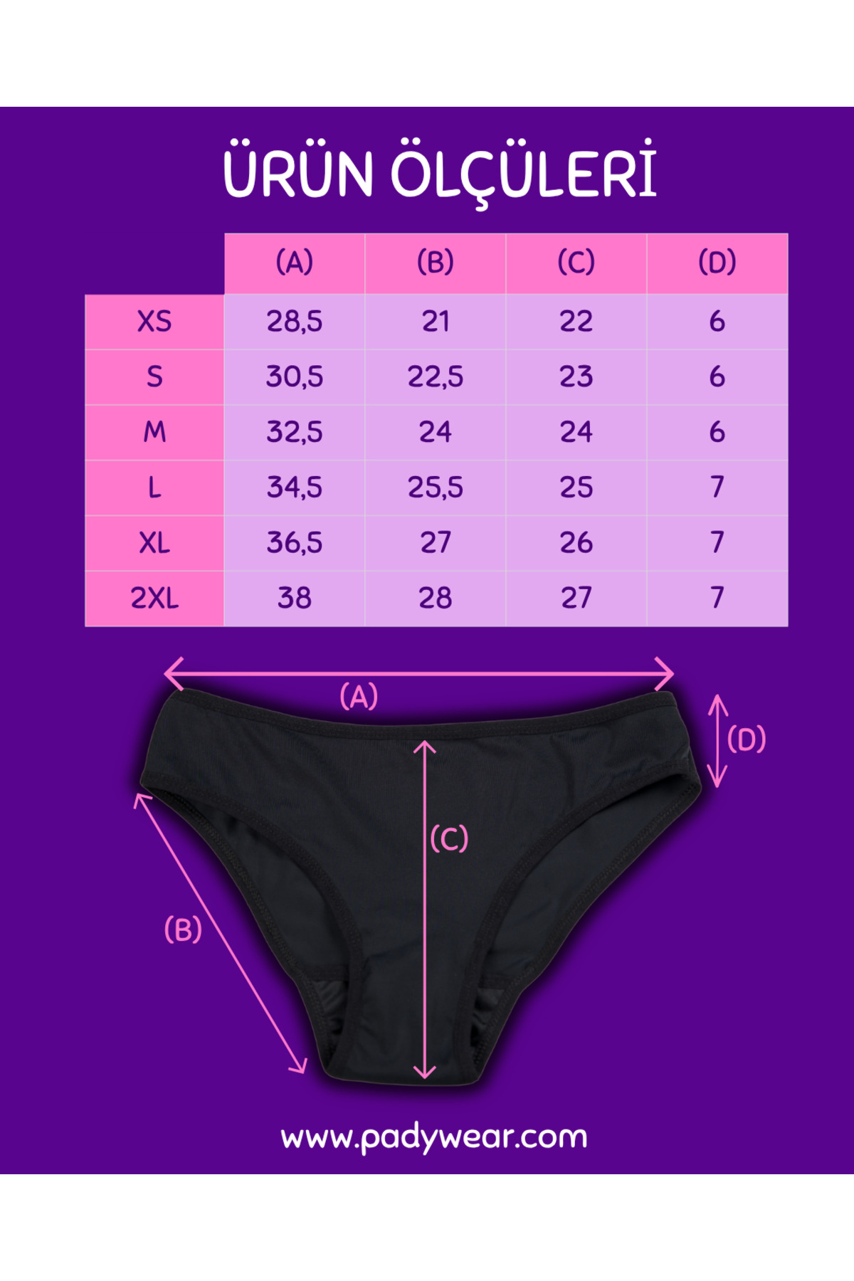 پایین بیکینی قاعدگی Aqua Standard 6