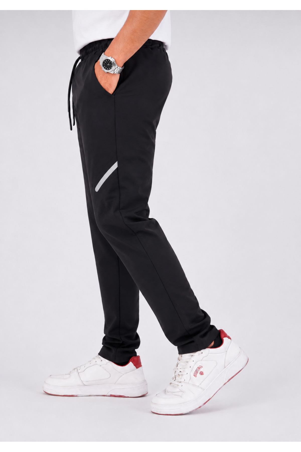 Demente Paraşüt Kumaş Slim Fit Gym ve Fitness Eşofman Altı (bir beden büyük alınız.) görsel 3