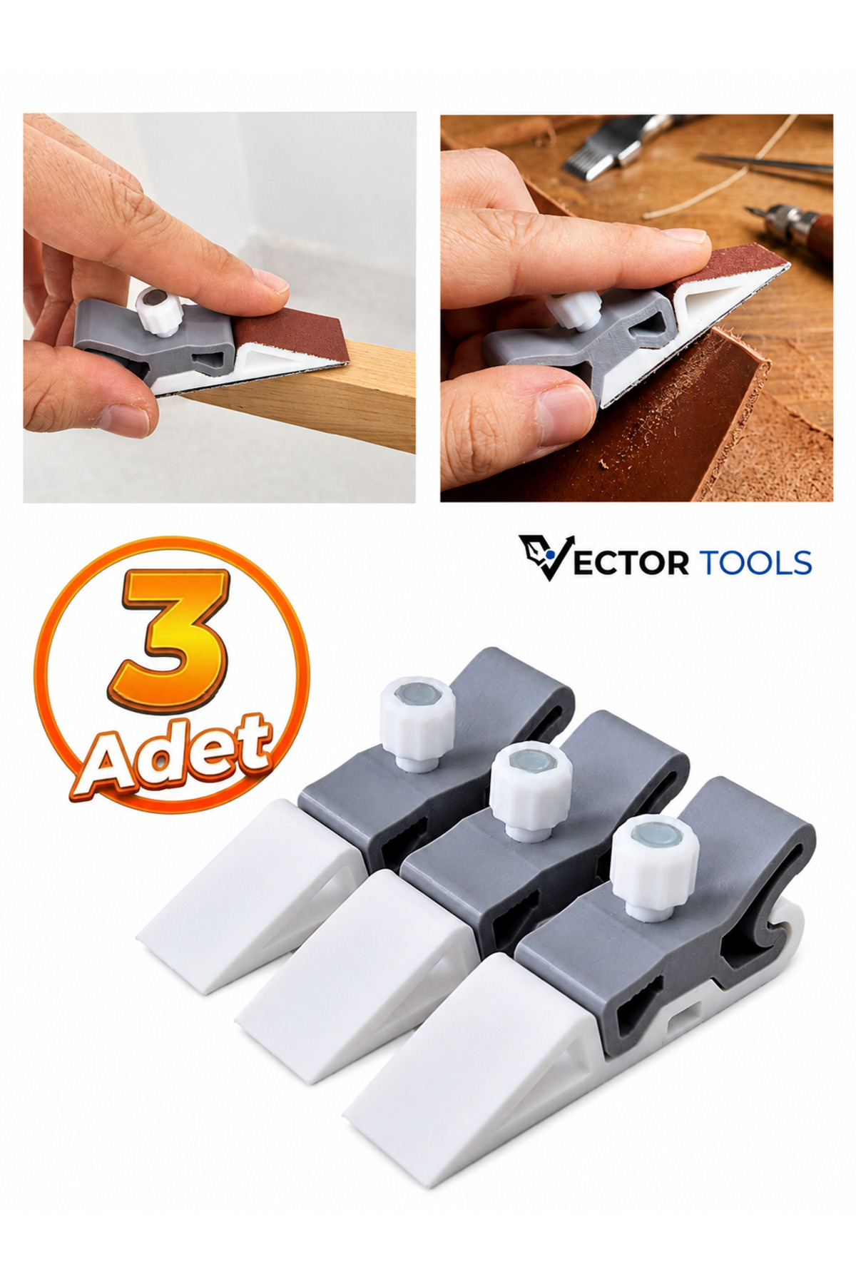 yamano セット 15点 Vector Tools 3'lü Mini Zımpara Takozu Seti 17 x 74 mm Yüksek