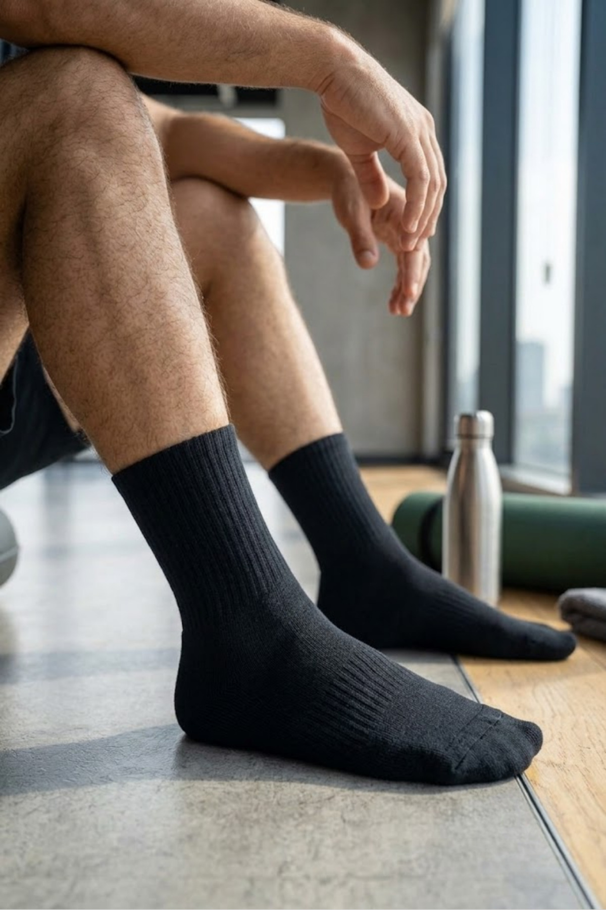 Socketta Erkek Spor Dikişsiz Havlu Taban 6'lı Premium Tenis Soket Çorap görsel 7