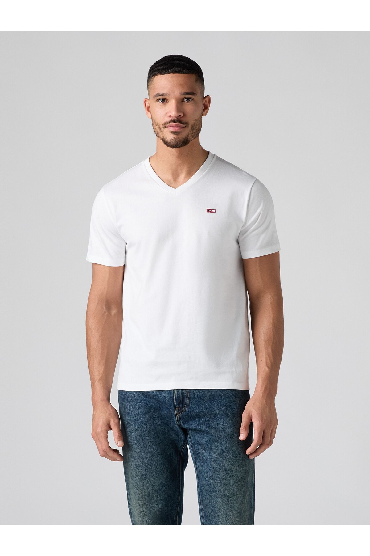 تی شرت مردانه سفید یقه هفت هاوسمارک لیوایز پولوشرت Levi's