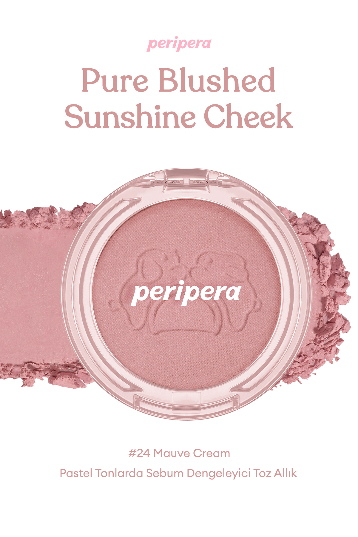 PERIPERA Yumuşak ve Nemli Dokulu Allık PERIPERA Pure Blushed Sunshine Cheek (#24 Mauve Cream) (Tteok Recipe) — صورتی 6326