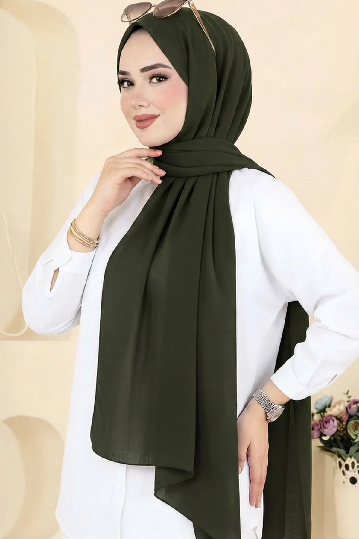 asia collection Düz Şifon Şal