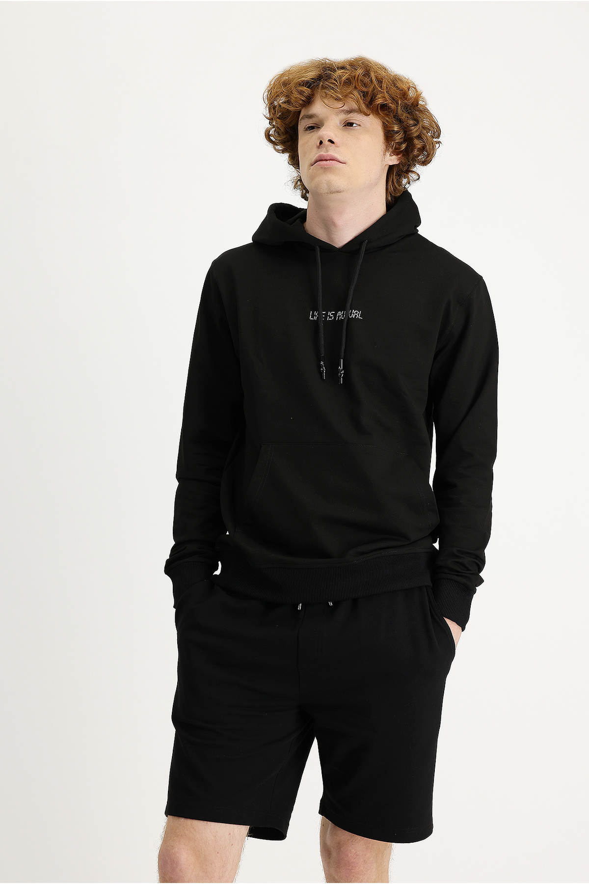 Kiğılı Regular Fit Kapüşonlu Nakışlı Pamuklu Sweatshirt görsel 2