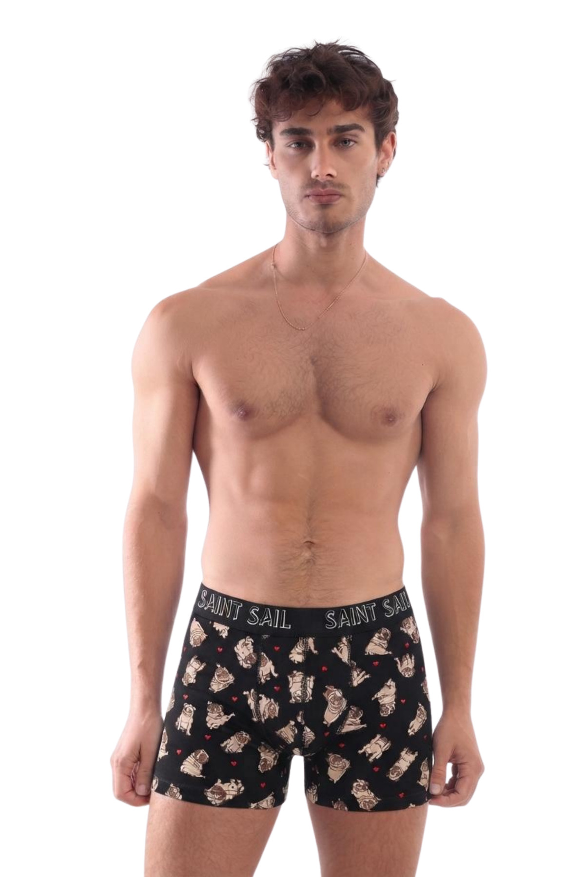 Saint Sail Pamuklu Likralı Esnek Kumaşlı Baskılı Renkli Desenli 3'lü Set Erkek Boxer görsel 4