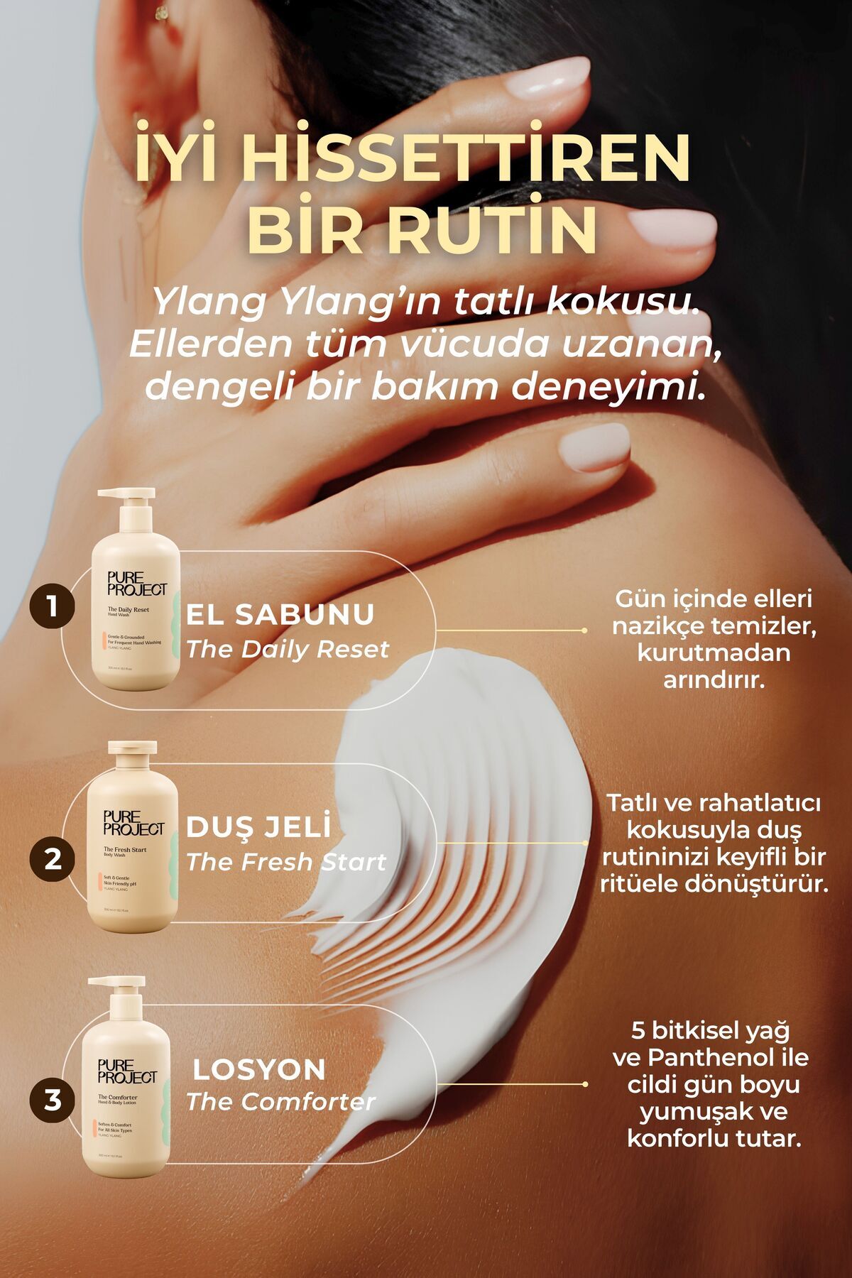 Seyahat Boy Ylang Ylang El & Vücut Losyonu 80 ml | Kuruluk Karşıtı & Uzun Süreli Nemlendirme — YNGC3621939 — تصویر 6 از 6