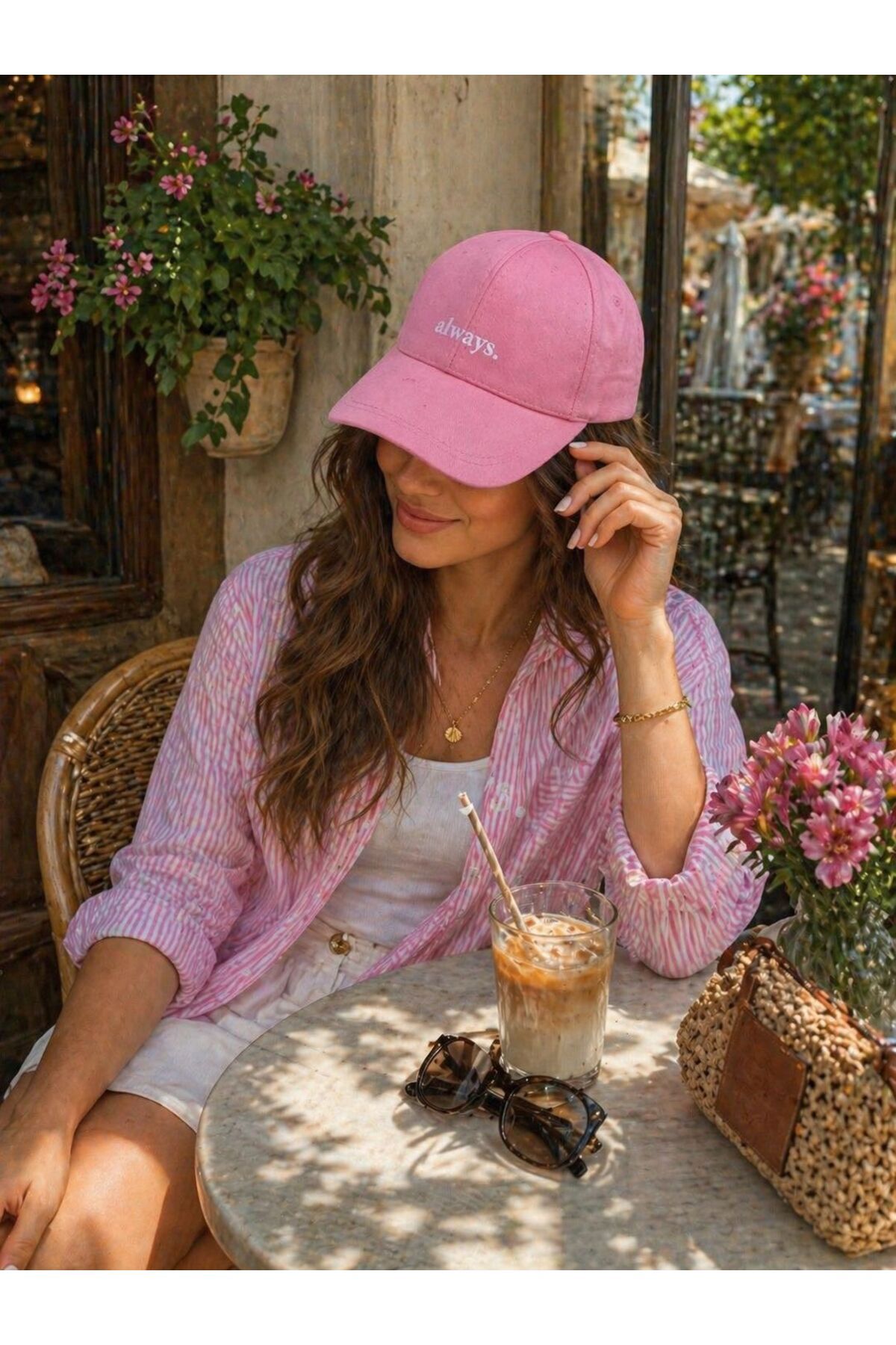 sf collection Unisex Always Yazı Baskılı Spor Şapka, Ayarlanabilir Pamuklu Cap Günlük Kombin Şapkası görsel 3