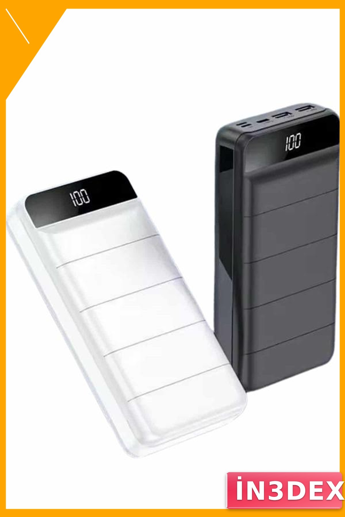 50000mAh Dijital Göstergeli 4 Portlu Hızlı Şarj Powerbank