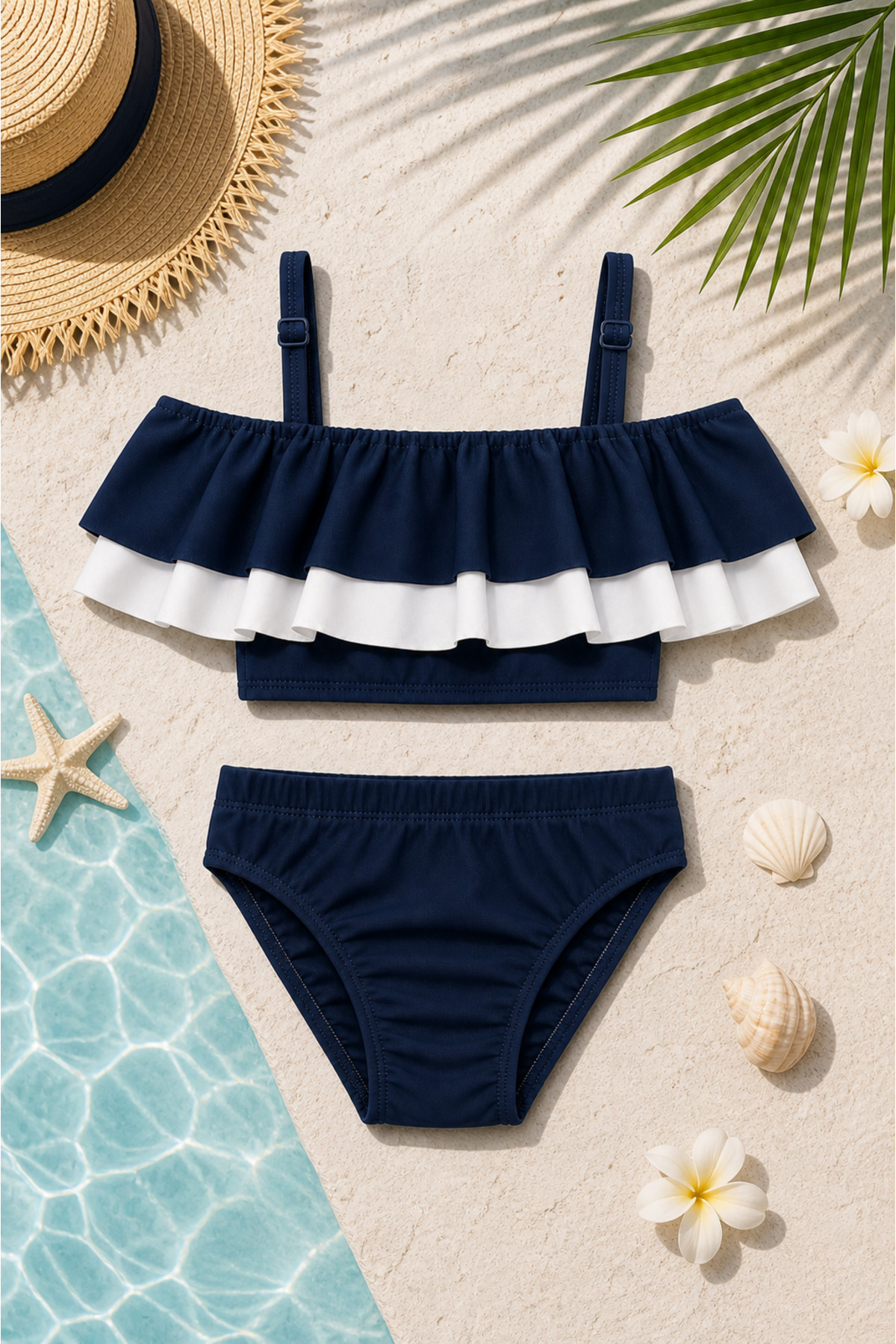 Patterned Girls' Bikini Set