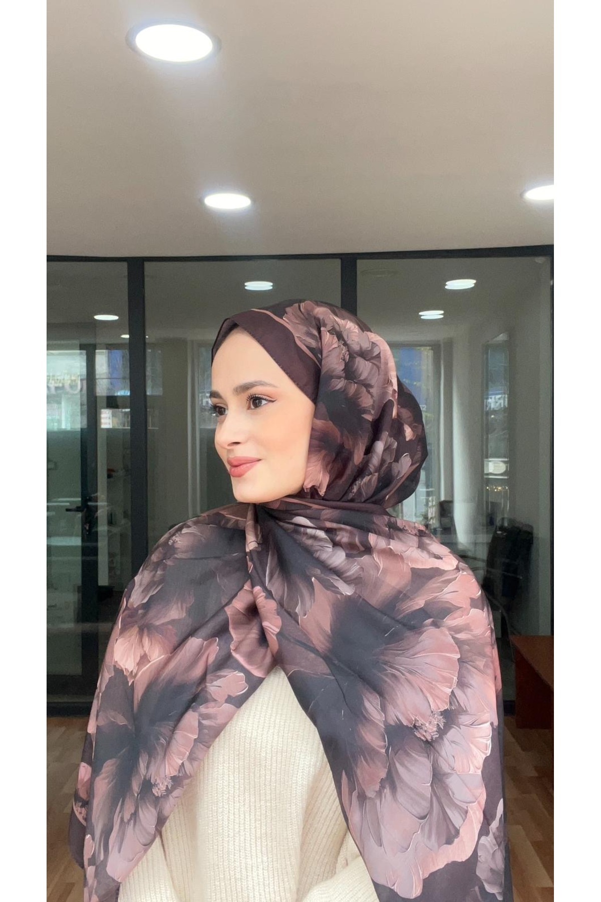 YILDIZ SCARFS Premium Tonsürton Soft Şal - Moka Kahve görsel 2