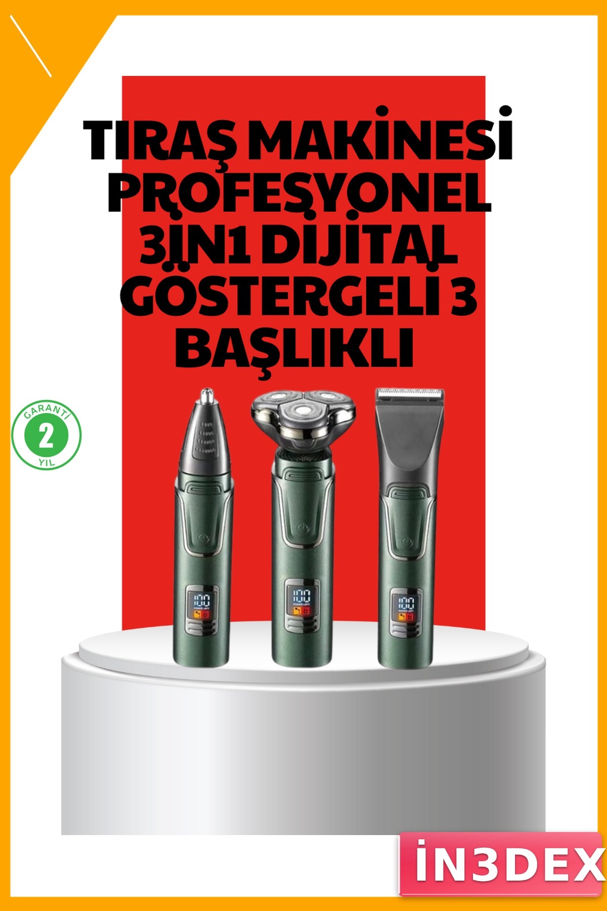 Çok Fonksiyonlu Şarjlı Tıraş Makinesi Hassas Bölgeler İçin
