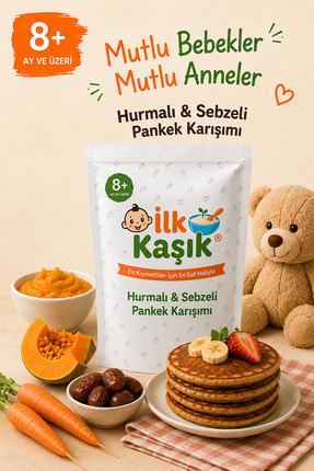 İlk Kaşık Hurmalı Sebzeli Pankek Karışımı 125gr | 8+ Ay Katkısız İlave Şekersiz