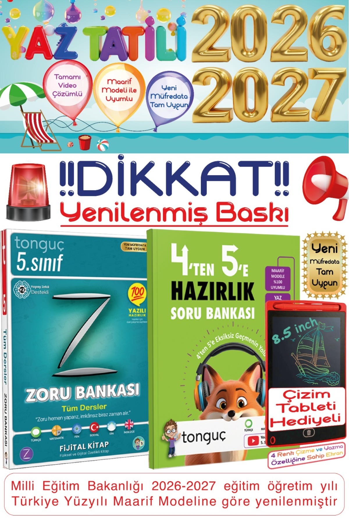 Tonguç Yayınları 4'ten 5'e Hazırlık Kitabı & 5. Sınıf Tüm Dersler