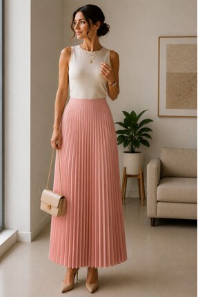 REN Beli Lastikli Piliseli 90 cm Etek