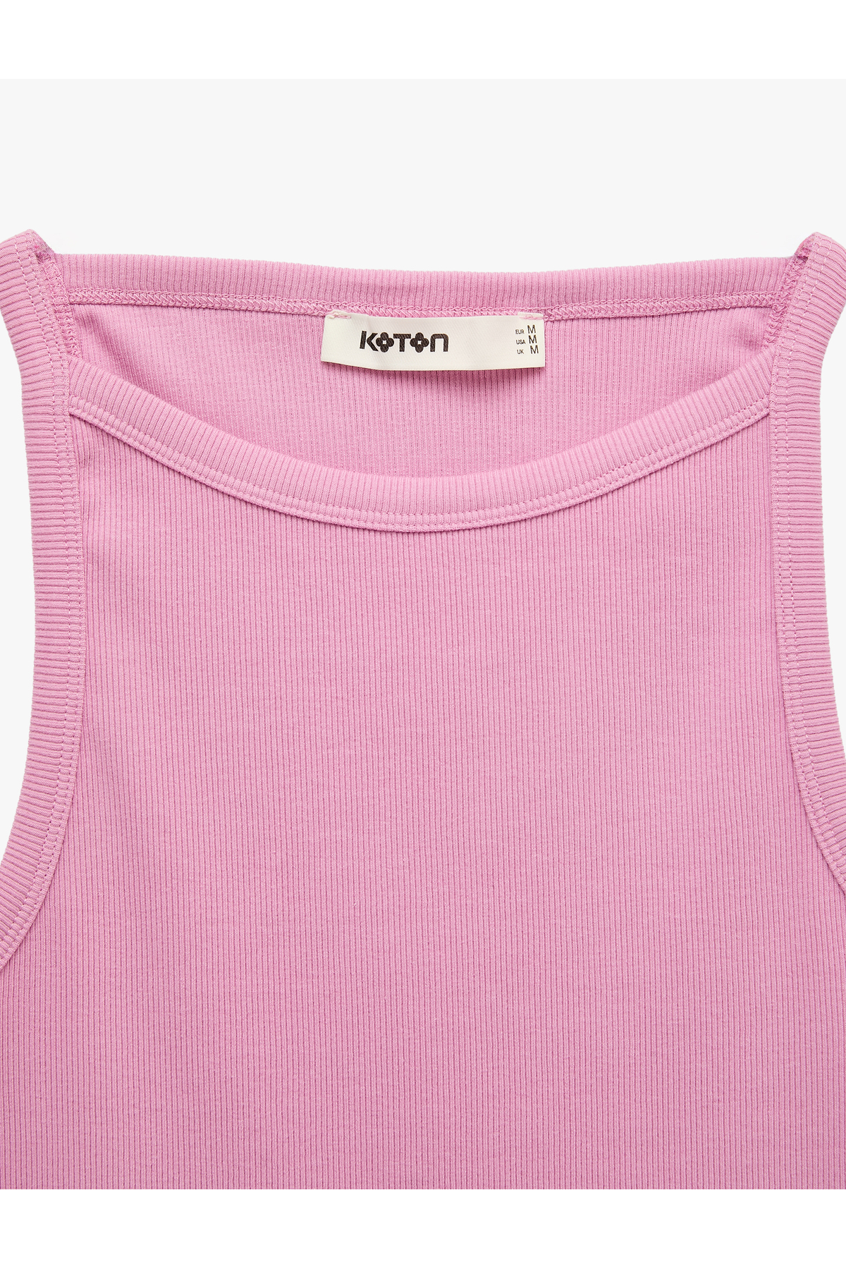Koton Kaşkorse Kolsuz Pamuklu Slim Fit Askılı Kare Yaka Üst görsel 4