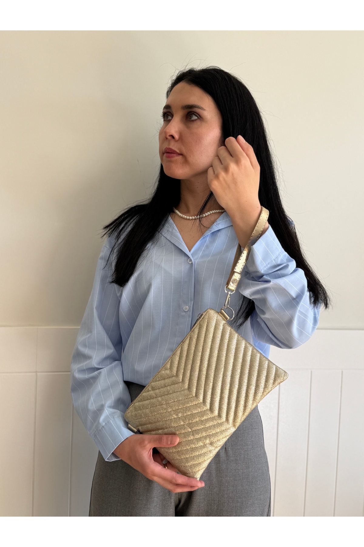 lalettobags Kadın Kabartmalı Portföy & Clutch Çanta görsel 5