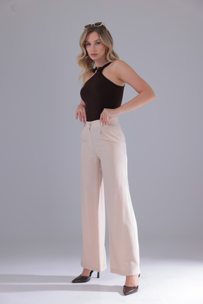 CEEMODA tencel kumaş palazzo pantolon