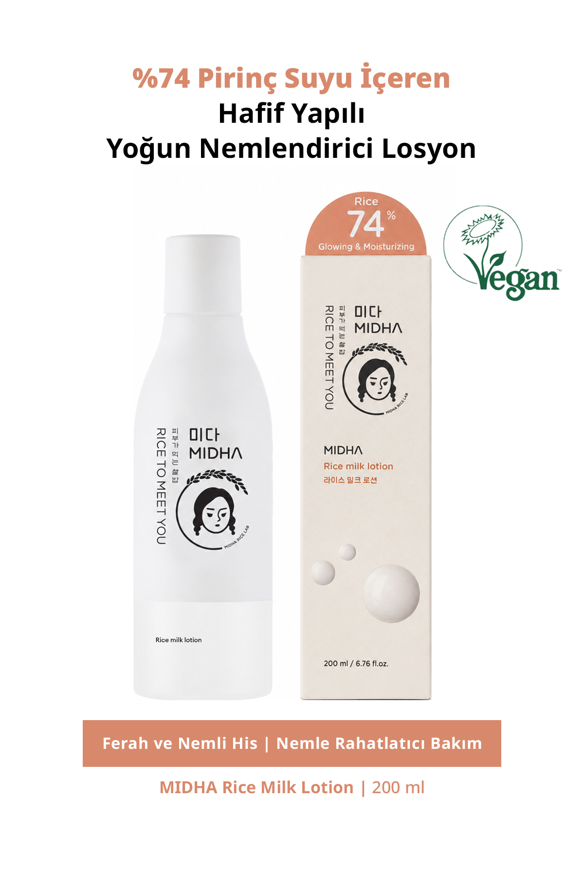 フェイスクリーム miiu MIDHA %74 Pirinç Suyu İçeren, Hafif Yapılı Yoğun Nemlendirici