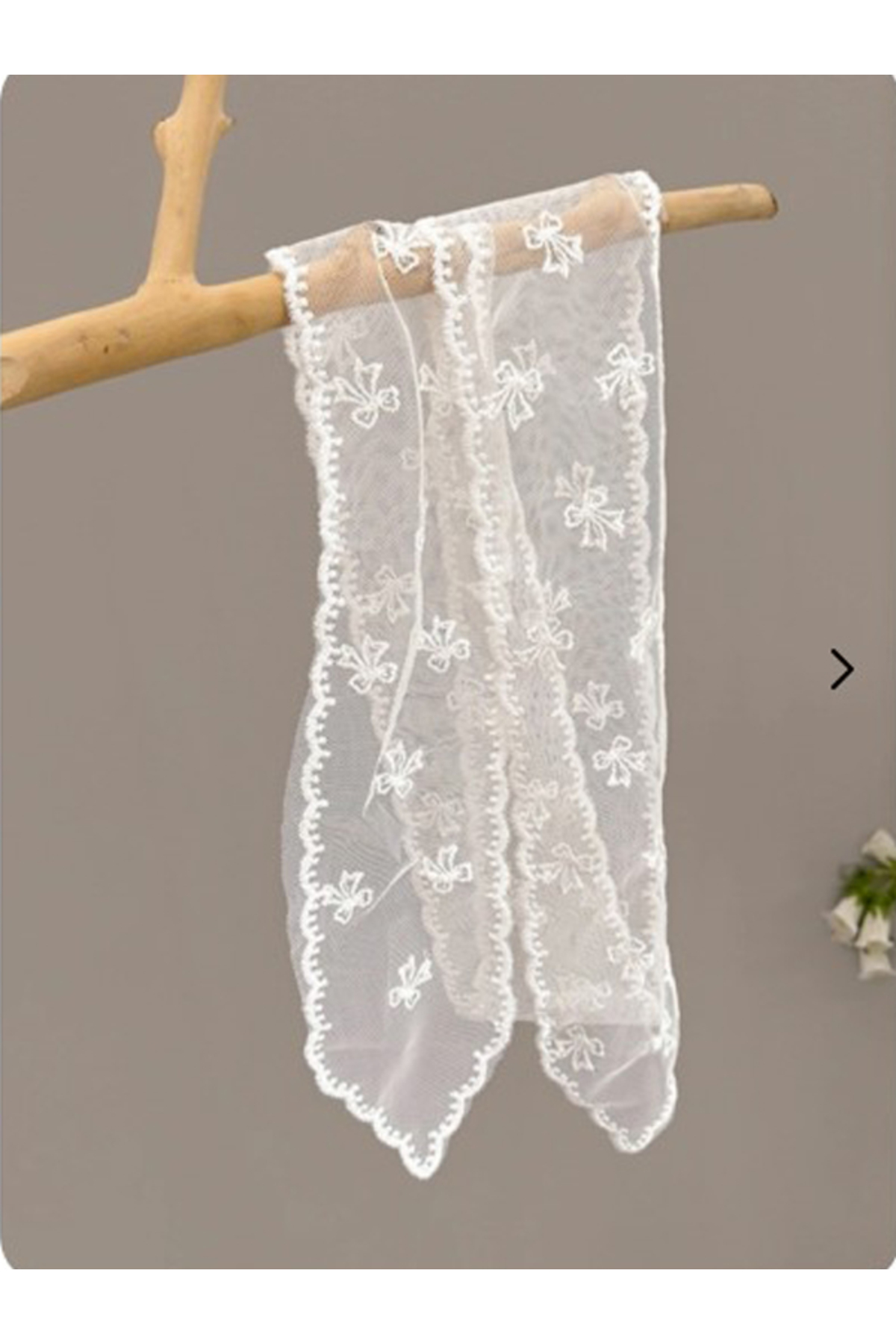 SEMUME Tül dantel bandana, fular, saç tokası, görsel 4