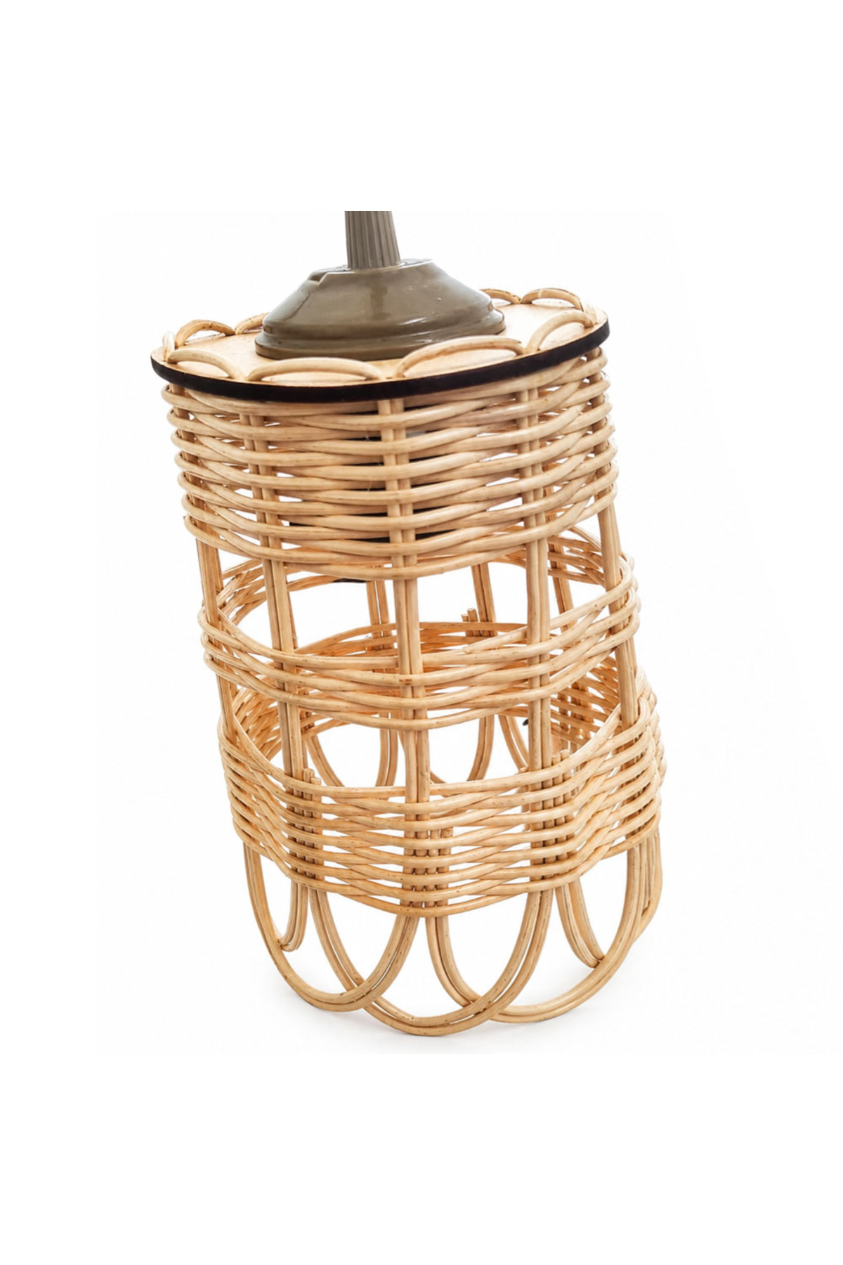 Bambu Bardak Model Sarkıt Avize 16 cm – E27 Duylu Dekoratif Bambu Avize