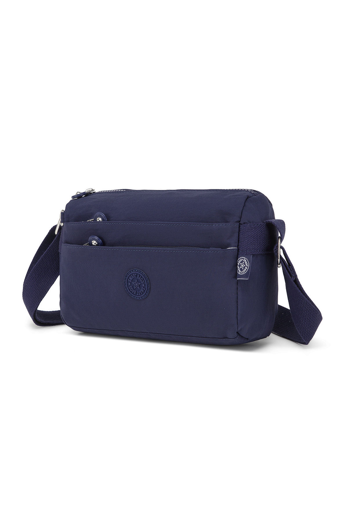 SMART BAGS Günlük Küçük Boy Su Geçirmez Hafif Krınkıl Kumaş Kadın Çapraz Çanta Lacivert görsel 2