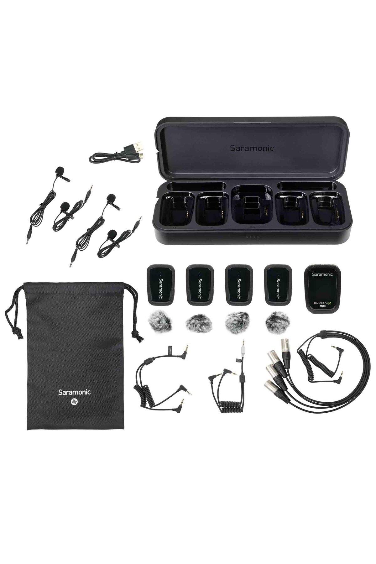 Saramonic Blink 500 Prox B8 4 Kişilik Versiyon, Kablosuz Yaka