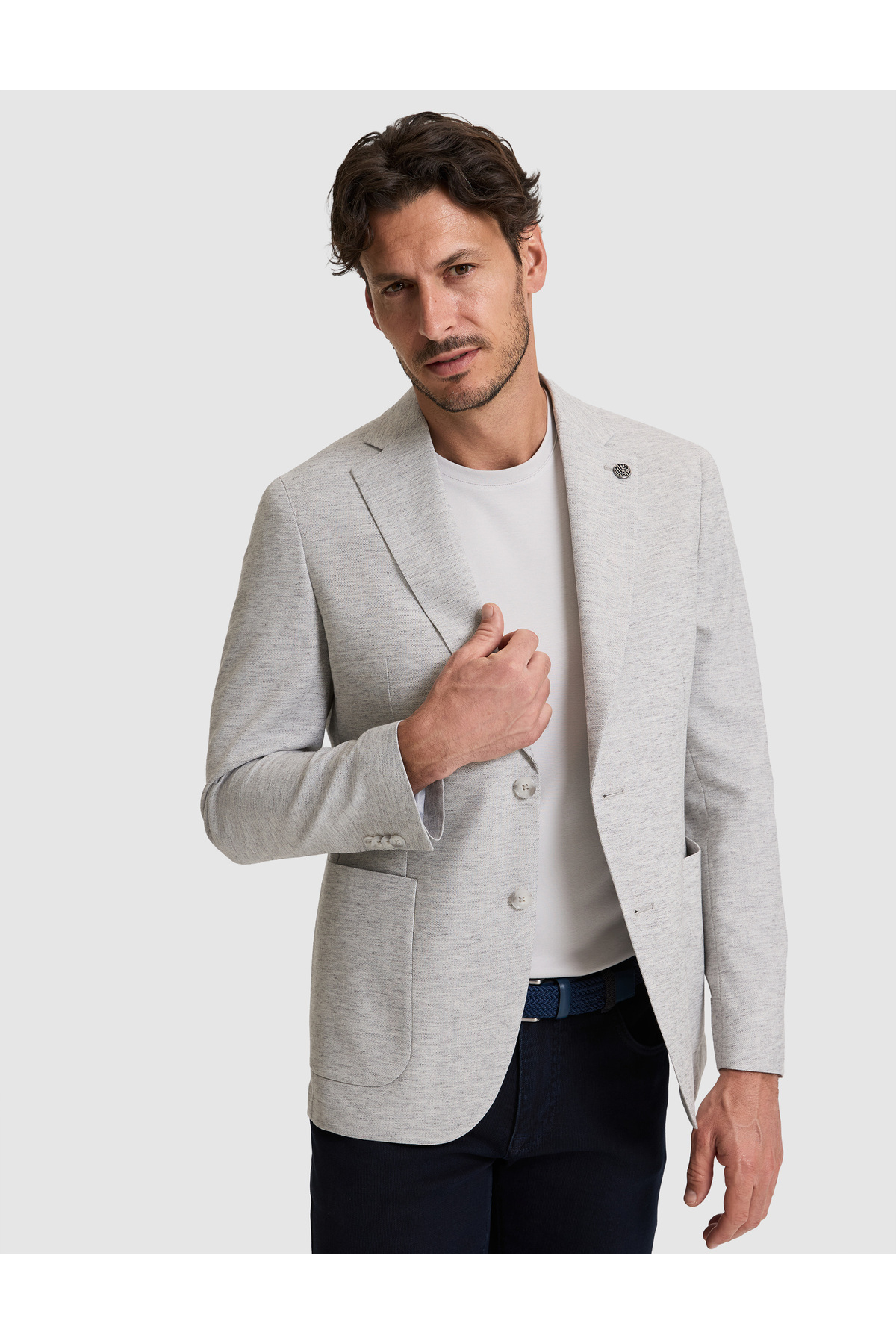 کاپشن خاکستری اسلیم فیت ۵۰۳۱۹۶۱۳-VR024 پیر کاردین کت بلیزر Pierre Cardin