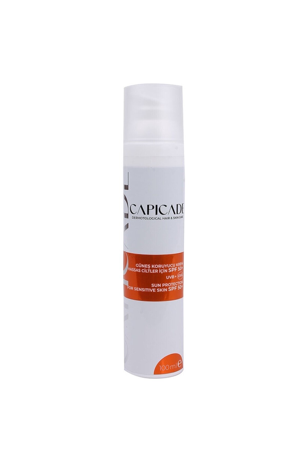 Capicade Güneş Koruyucu Krem Hassas Ciltler İçin SPF50+ 100 ml