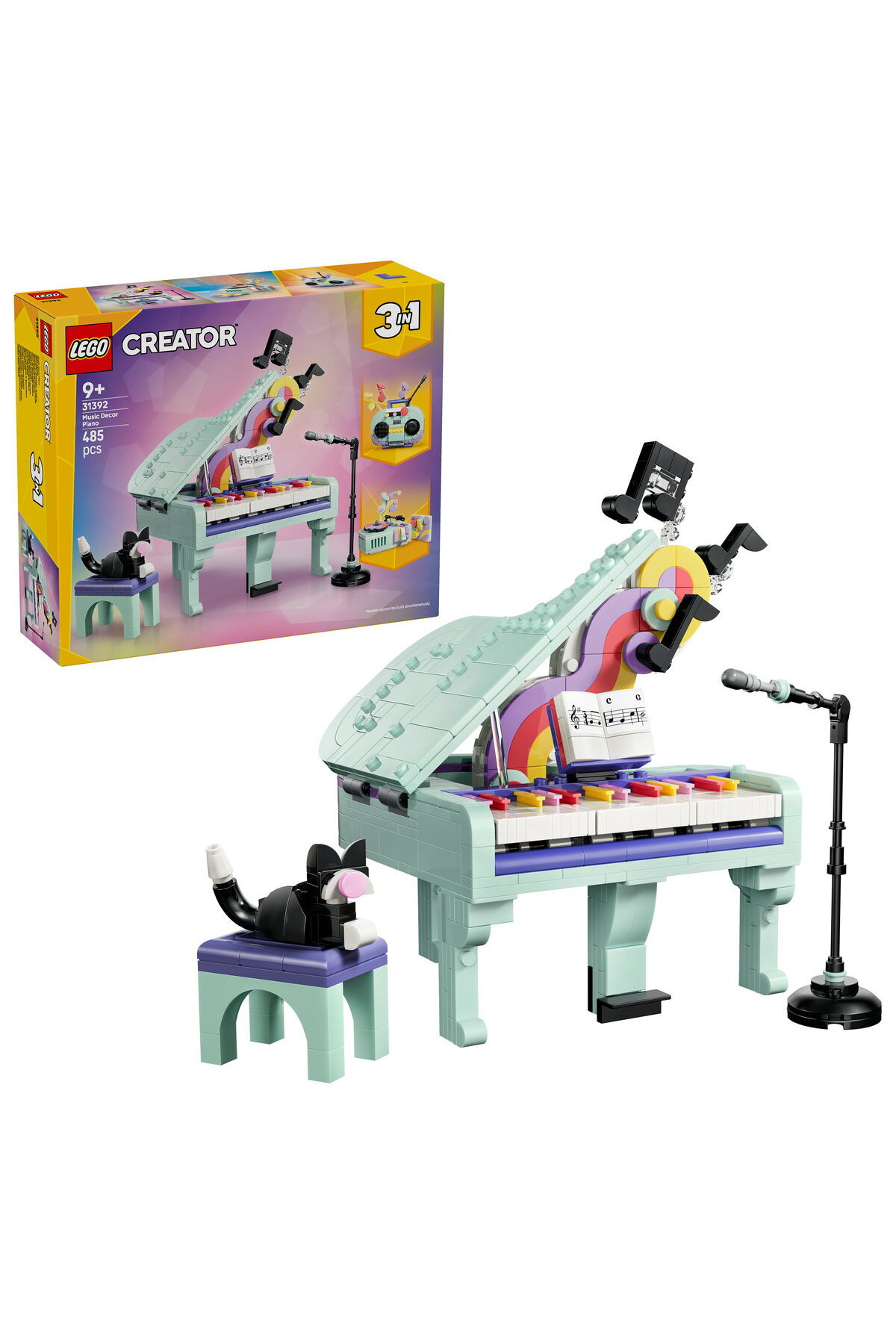 桜猫ソングガーターセット LEGO LEGO® Creator 3 in 1 Music Decor Piano with Cat 31392 - Price
