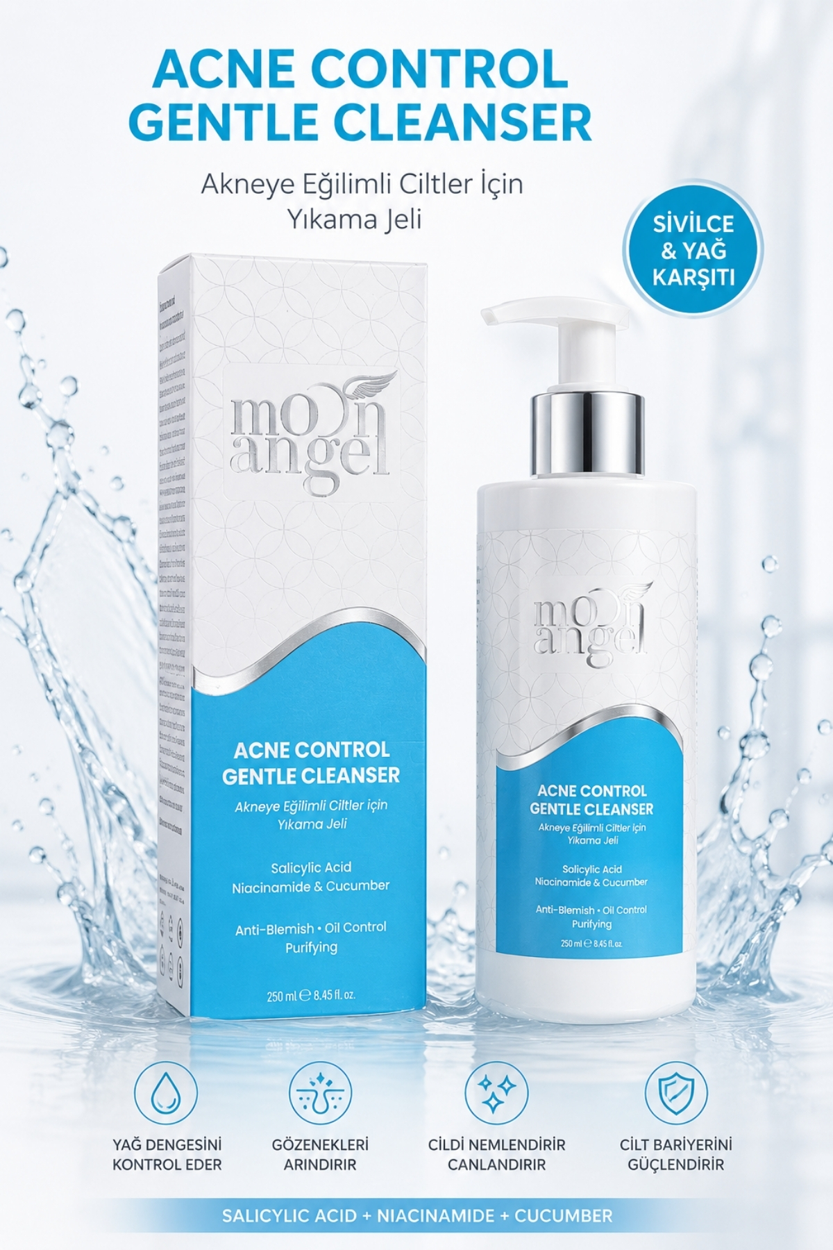 Acne Control 3`lü Cilt Bakım Seti Akneye Eğilimli Ciltler İçin Temizleyici Jel, Tonik ve Serum Seti — görsel 6 · 8685218400518