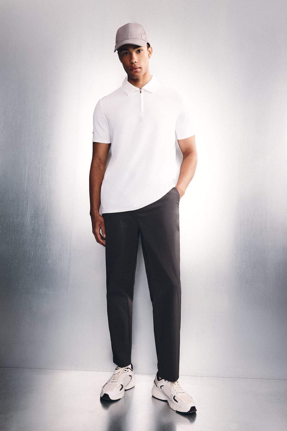 DeFacto Kırışmaz Standart Fit Pantolon H0472AX26SM — خاکستری