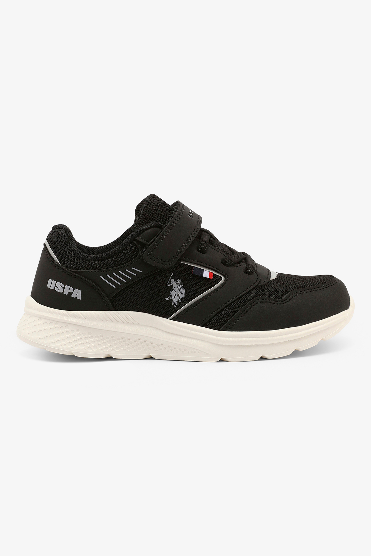 U.S. Polo Assn. Nape Jr Boy's Comfortable Stylish Casual Everyday Low Top Sneaker - Black