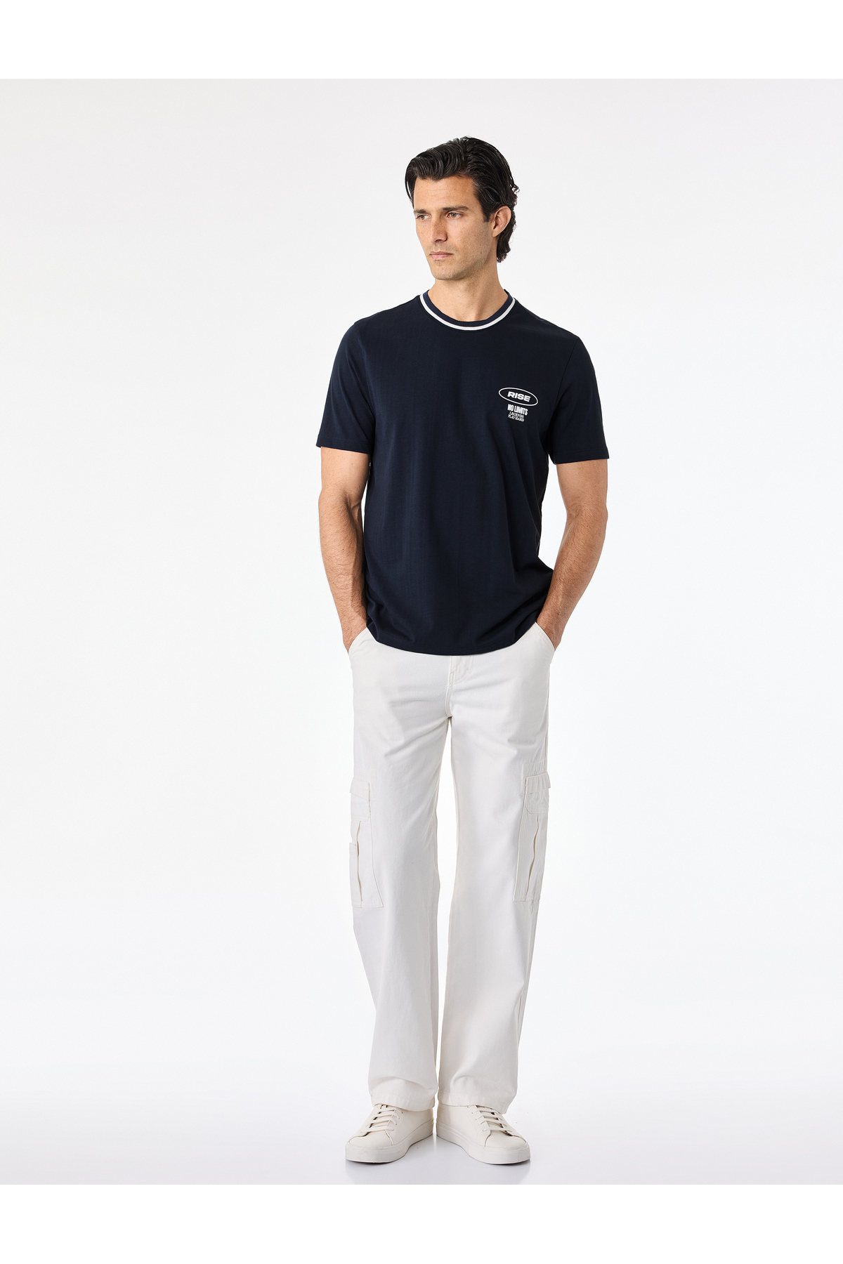 Koton Regular Fit Cotton Crew Neck Short Sleeve Printed T-Shirt