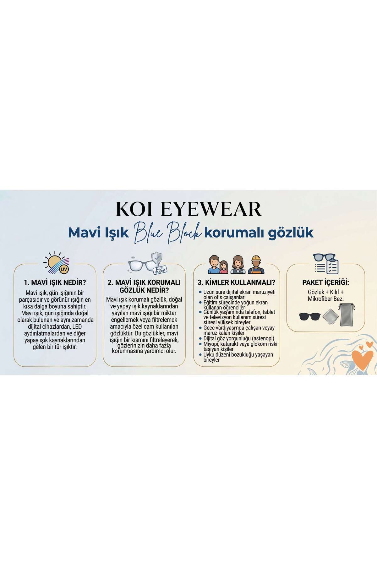 Koi Eyewear Siyah Çerçeve Nude Cam Pilot Mavi Işık Korumalı Gözlük görsel 8