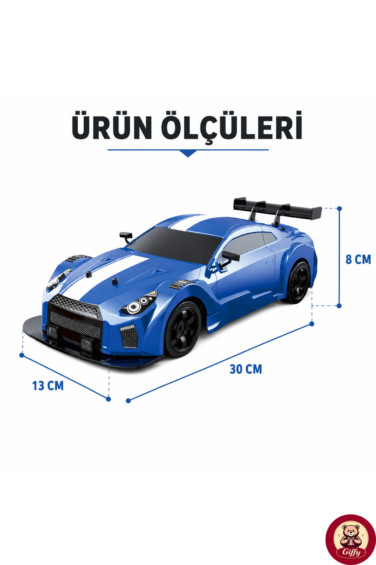giffy Uzaktan Kumandalı Drift Arabası 20 Km/H Yapabilen 30 CM 4x4
