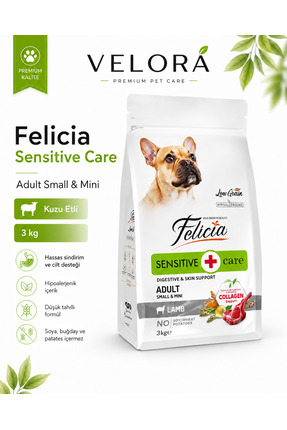 VELORA GRUP Felicia Sensitive Care Kuzu Etli Küçük Irk Yetişkin Köpek Maması ...