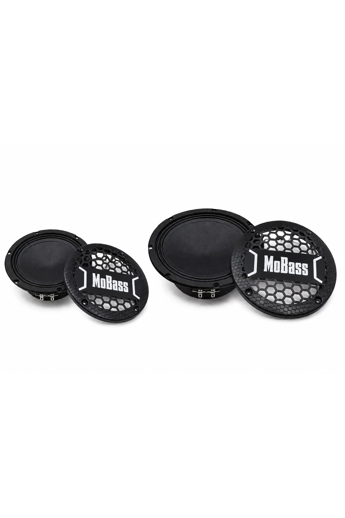 Mobass 16cm Hoparlör Kapağı - Logolu Plastik Midrange Hoparlör