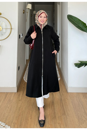 Moda Misali Fermuarlı Giy Çık Tunik