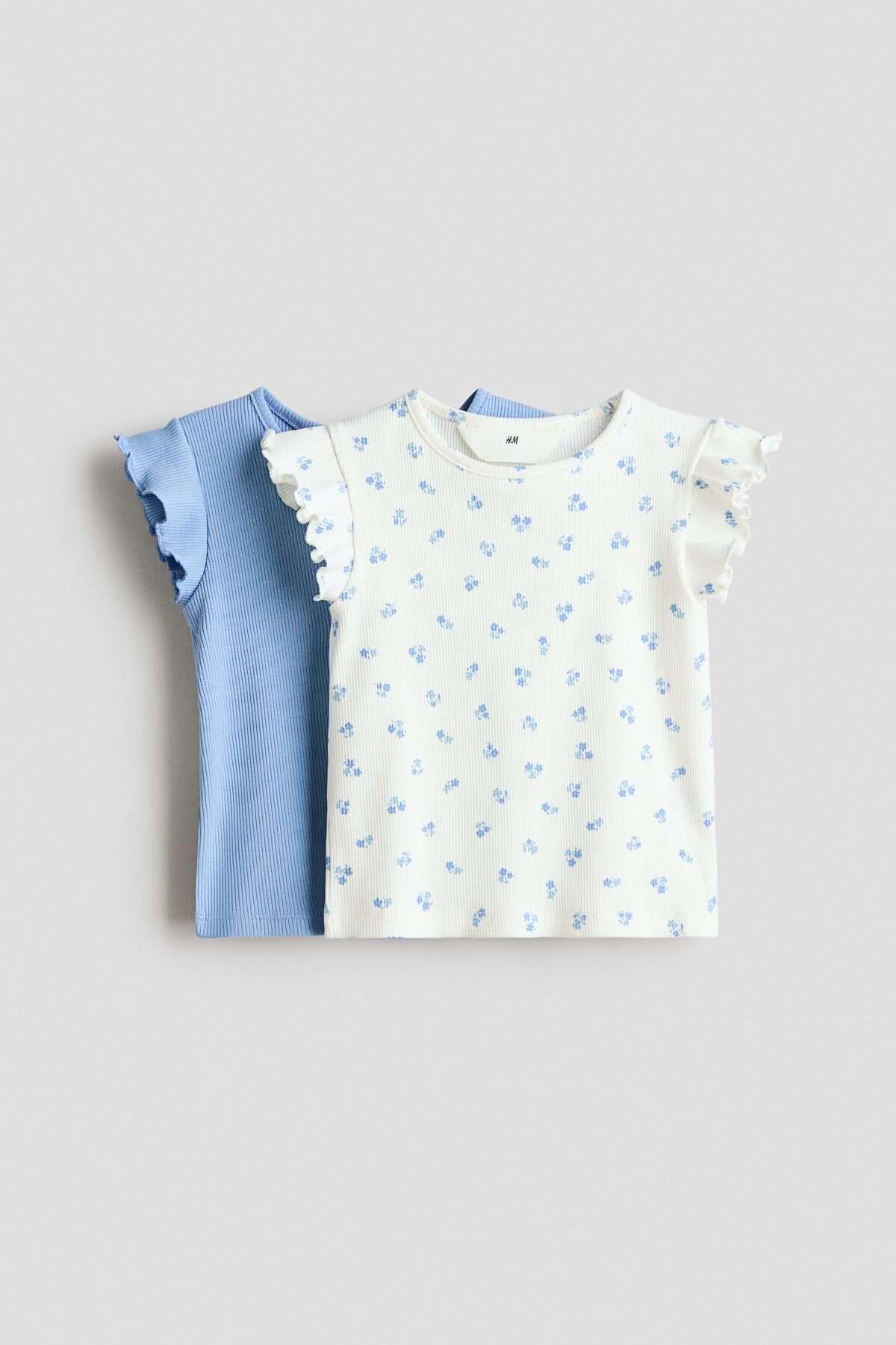 تاپ‌های نخی و آجدار بسته ۲ عددی اچ اند ام تی شرت H&M