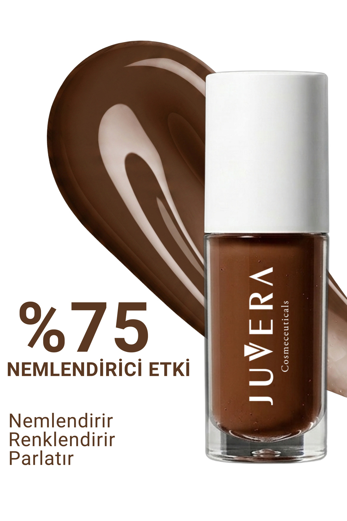 Lip Gloss | Nemlendirici Etkili Renkli Dudak Parlatıcısı Coffee | Lip Gloss Coffee 3 in 1 - NO 301 — قهوه‌ای 100 07 003 — تصویر 3 از 8