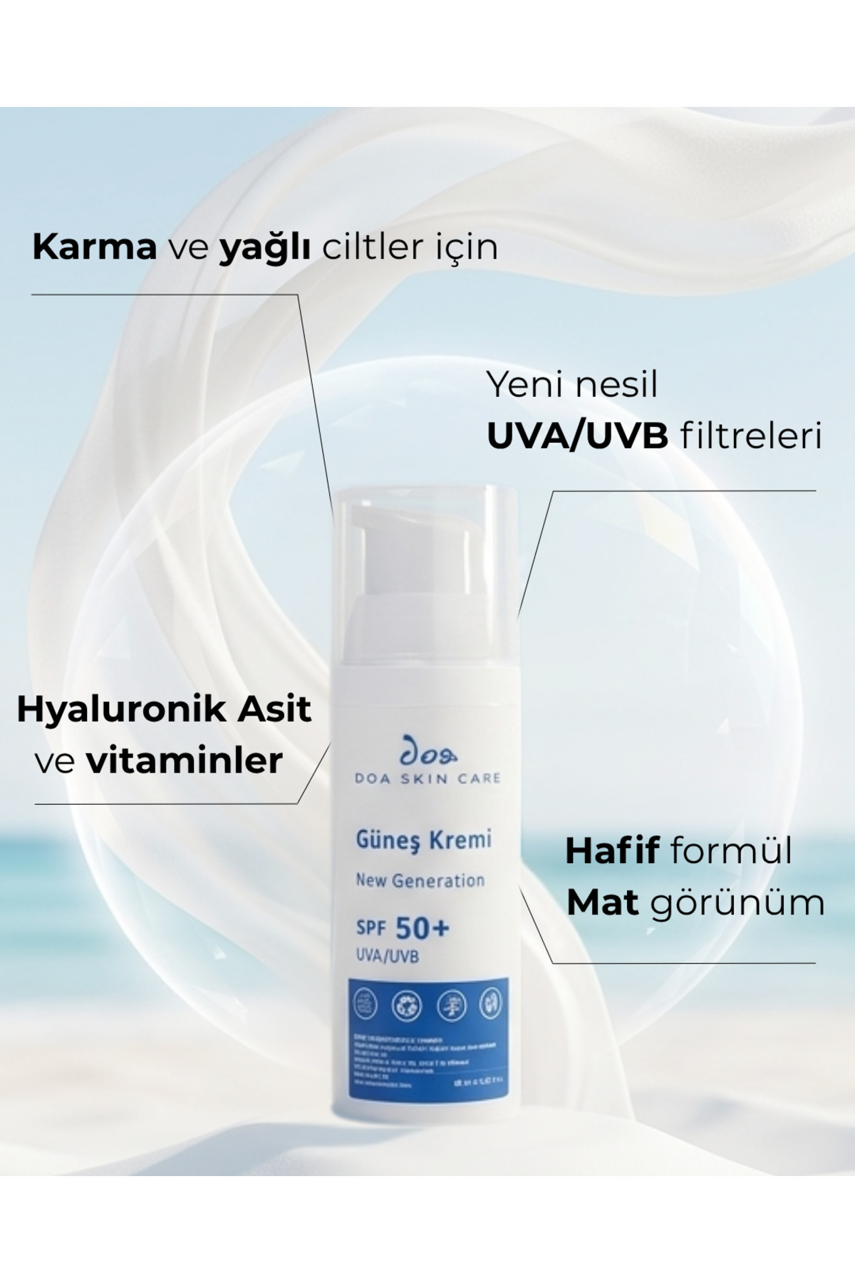 Komple Tatil & Plaj Bakım Seti - Havuz Sonrası Klor Arındırıcı Şampuan + Yüz Ve Vücut Güneş Kremi SPF 50+ — SYVGKS — تصویر 3 از 4