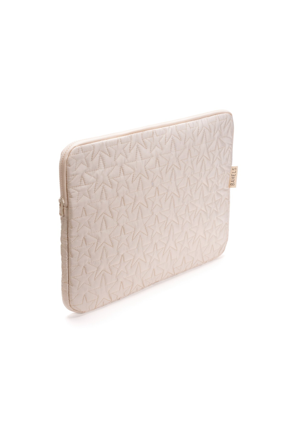 BAHELS Star Puffy Krem Yıldız Desen XL Macbook ve Tablet Uyumlu Portföy Çanta görsel 3