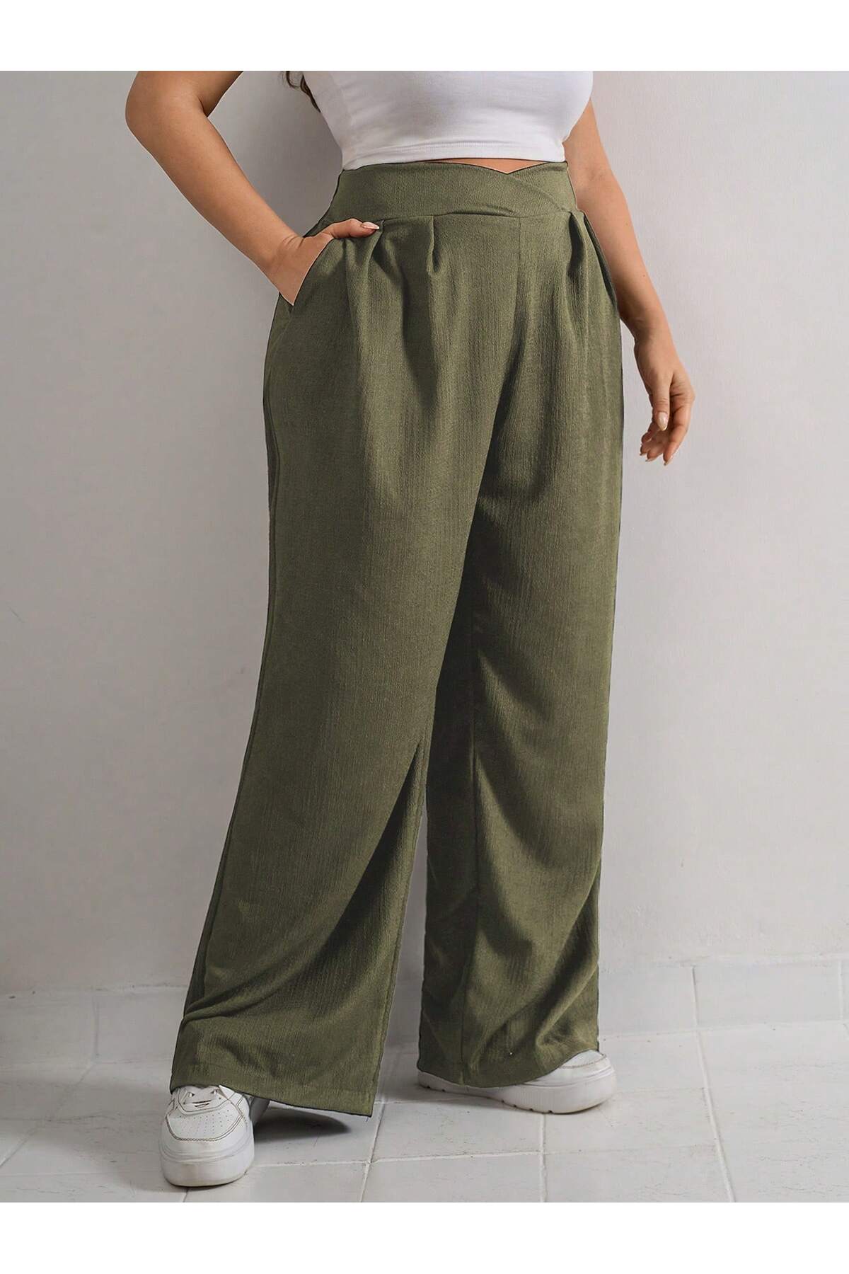 tuzu moda  BÜYÜK BEDEN KADIN PANTOLON - Görsel 3