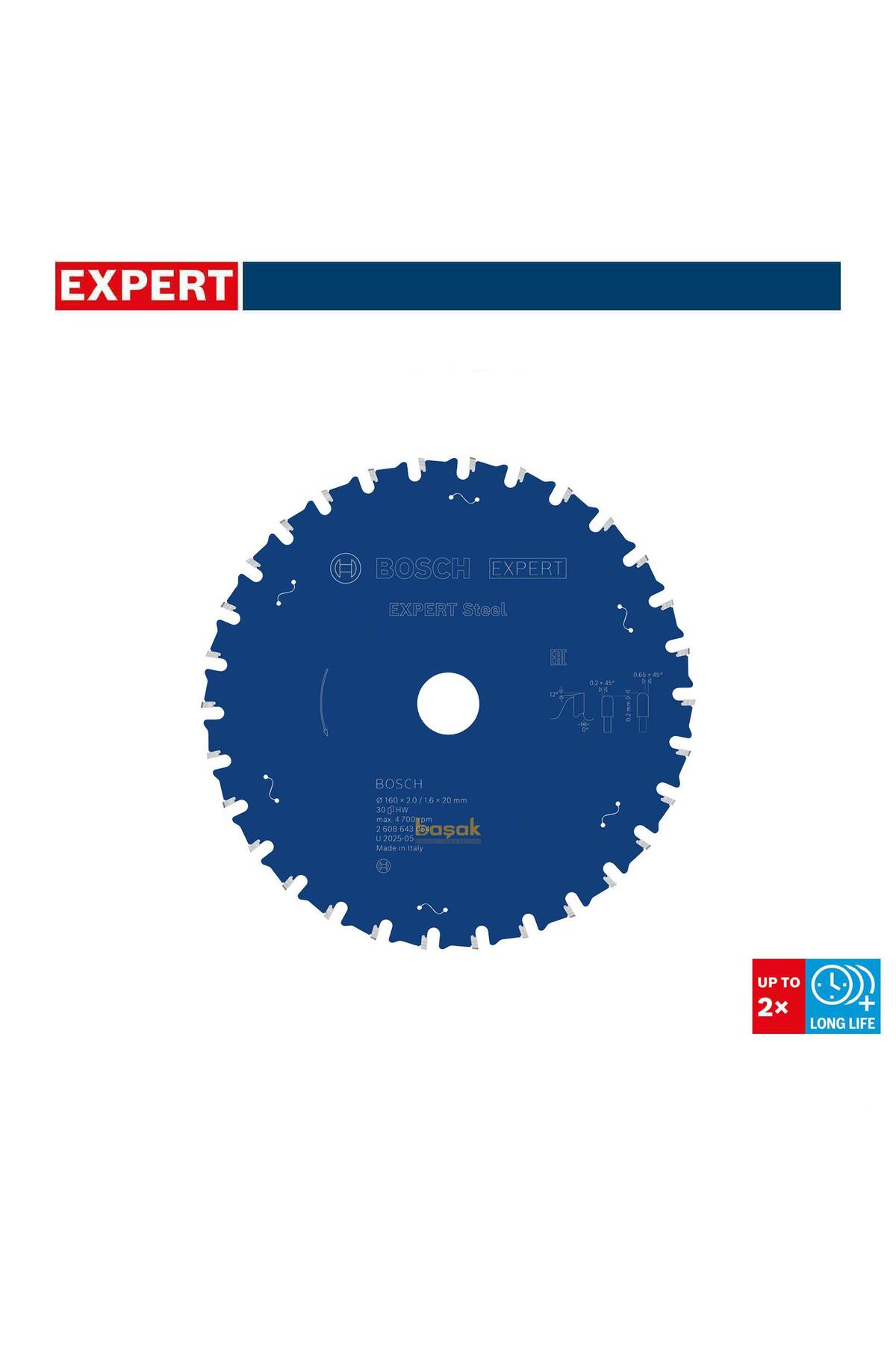 Bosch Metal Kesme Testeresi 160*20 mm 30 Diş Expert 2608643054