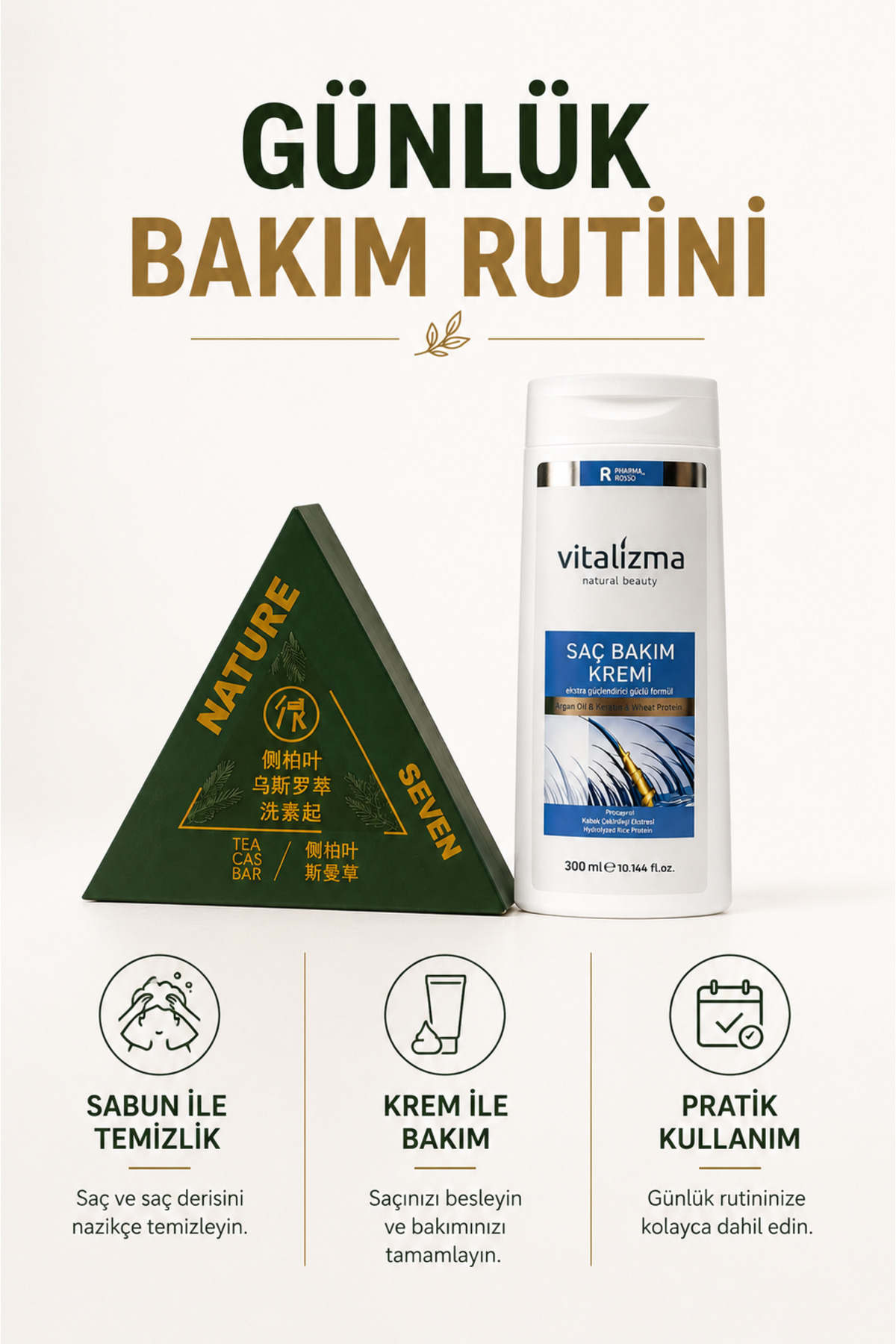 Biberiyeli Saç Bakım Sabunu ve Saç Bakım Kremi İkili Avantajlı Set — SETBAKIM — تصویر 6 از 8