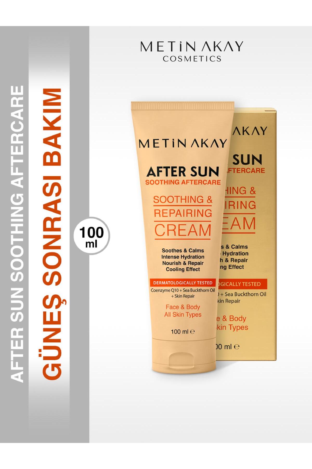 Metin Akay Kozmetik After Sun Soothing Aftercare – Soothing & Repairing Cream-Güneş Sonrası Bakım Kremi-100 ml — MTNAFTR