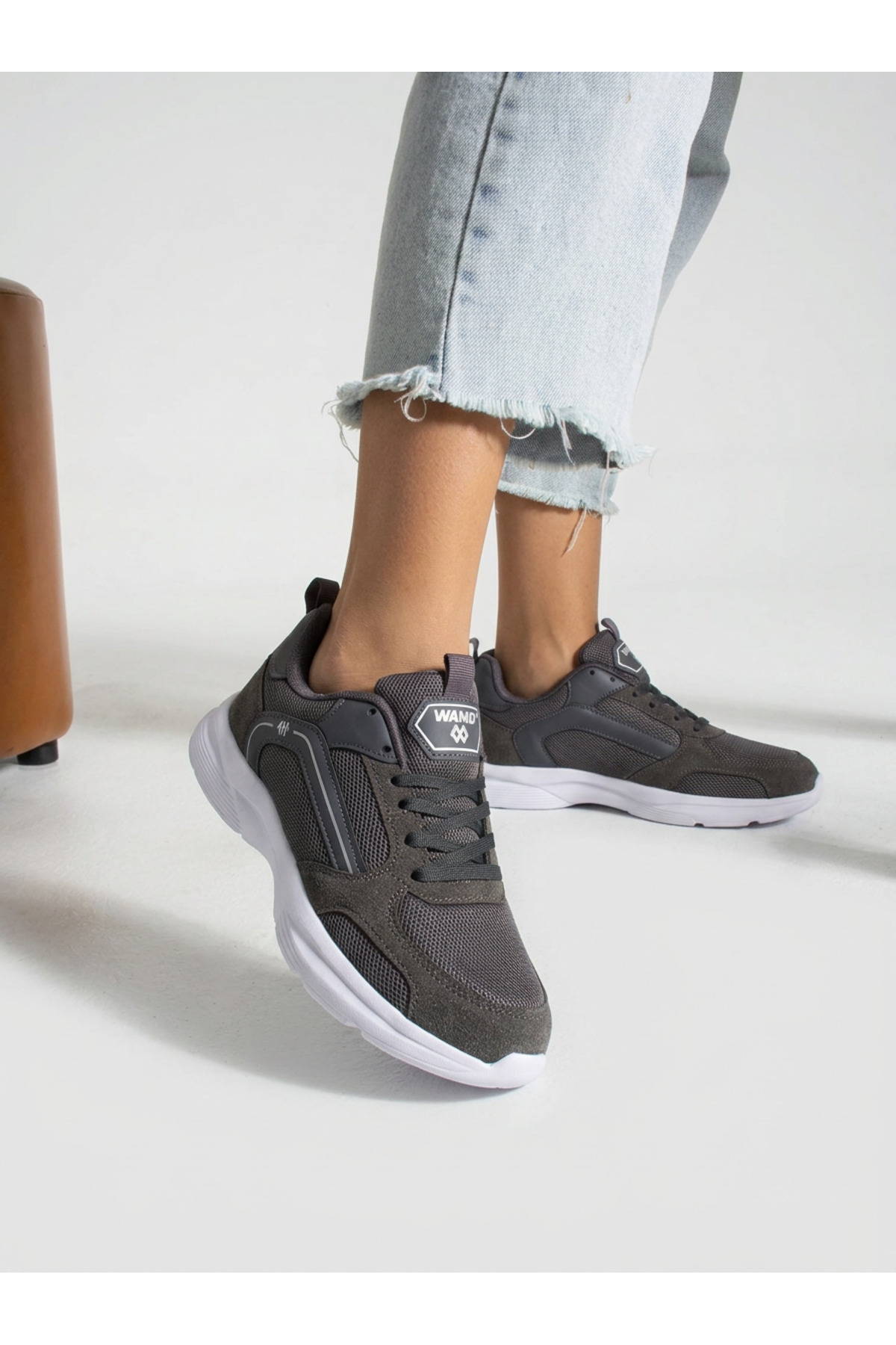 Wand Füme Nefes Alabilen Kumaş Faylon Taban Bağcıklı Sneaker