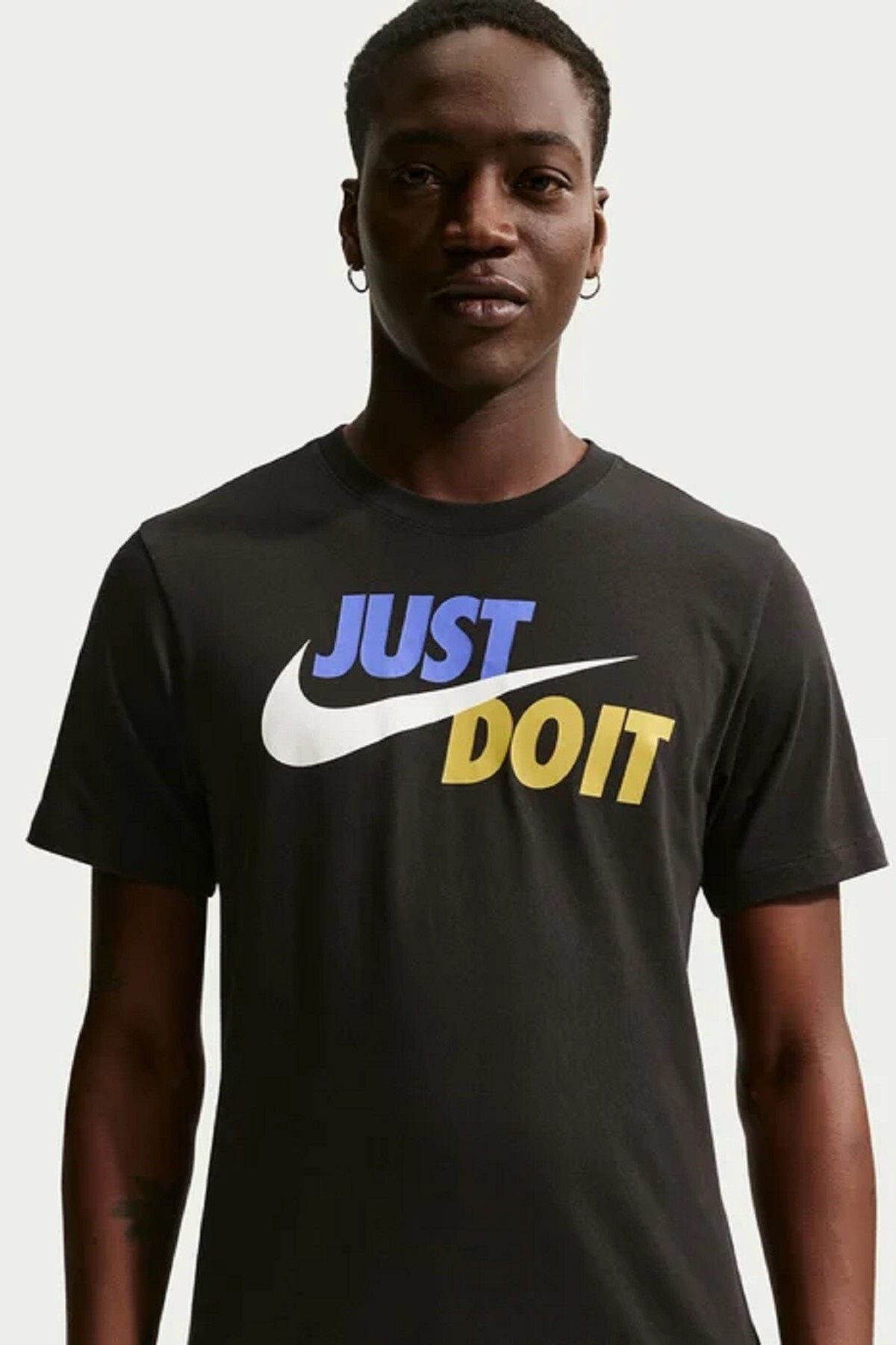 تی شرت مردانه طرح JUST DO IT SWO مشکی نایکی تی شرت ورزشی Nike